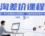 淘差价课程，淘宝一件代发精细化运营模式，不囤货低成本做电商（更新5月）
