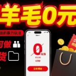 薅羊毛0元购，免单还倒挣钱的暴力玩法，人人可做，纯干货