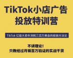 TikTok小店广告投放特训营，6天破局计划专治各种“投不动”，教你经过月销百万验证的实战干货