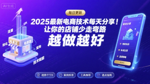 2025最新电商技术每天分享[/erphpdown]，让你的店铺少走弯路，越做越好(更新8月)