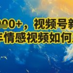 7天收益1k+，视频号新风口：中老年情感视频如何月入过W?