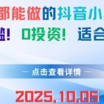 人人都能做的抖音小程序，0门槛0成本，适合新手