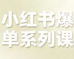 小红书爆单系列课，聚焦小红书电商全链路增长