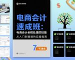 电商会计速成班，电商会计全程处理的技能