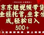 京东短视频带货，新玩法，0门槛，做就有米，无需剪辑，无需选品【揭秘】