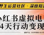 小红书虚拟电商14天变现训练营3.0，​虚拟产品，2025年普通人在小红书最后的搞钱机会