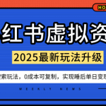小红书虚拟资料项目：最新搜索流变现玩法，0成本简单可复制，一人多店打法，新手也可轻松日入5张+