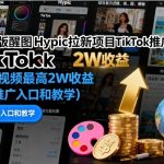 国际版醒图Hypic拉新项目TikTok推广教学，一条视频最高2W收益（附推广入口和教学）