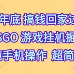 25年底搞钱回家过年，CSGO游戏挂G掘金，纯手机操作超简单【揭秘】