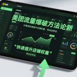 美团流量爆破方法论，付费流快速提升店铺权重，带动自然流