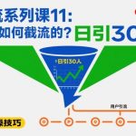 引流系列课11：我是如何截流的？日引30人【文档】