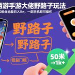 梦幻西游手游大佬野路子玩法，一单50米，0粉丝也能日入1k+，一部手机即可操作【揭秘】