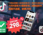 11月抖音某大V最新影视二创搬运技术，洗稿不违规，收费298