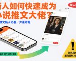 新人如何快速成为小说推文大佬？小说推文新人必看，少走弯路