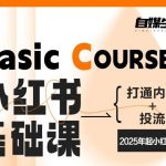 自媒生路小红书基础课，打通内容+投流，2025年起小红书必备