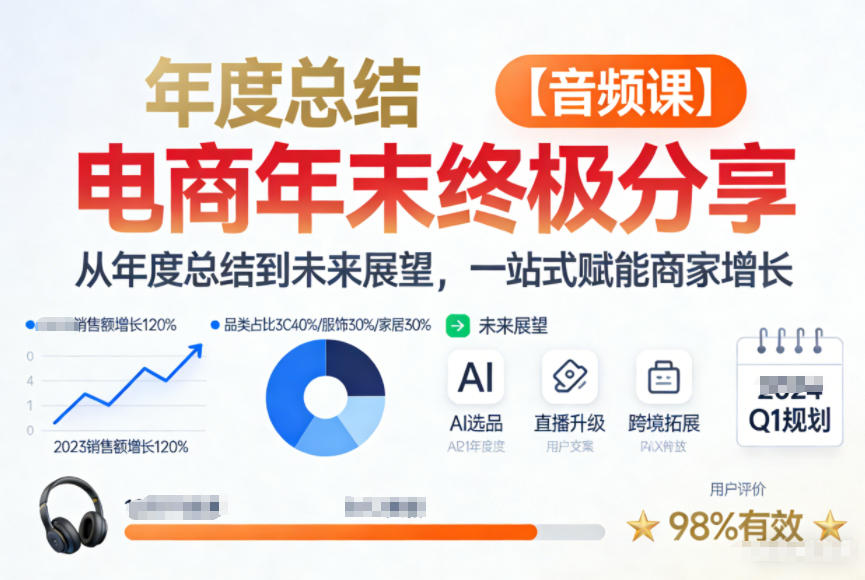 电商年未终极分享[/erphpdown]，从年度总结到未来展望，一站式赋能商家增长【音频课】