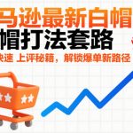 亚马逊最新白帽+黑帽打法套路，安全快速上评秘籍，解锁爆单新路径