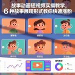 故事动画短视频实操教学，6种故事展现形式教你快速涨粉