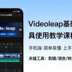 Videoleap基础工具使用教学课程，手机端视频剪辑教学，简单易懂，上手速度快