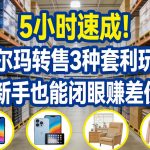 5小时速成！沃尔玛转售3种套利玩法，新手也能闭眼賺差价