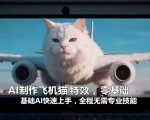 AI制作飞机猫特效，零基础AI快速上手，全程无需专业技能