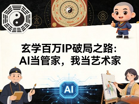 玄学百万IP破局之路：AI当管家，我当艺术家