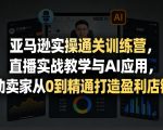 亚马逊实操通关训练营，直播实战教学与AI应用，助卖家从0到精通打造盈利店铺（更新3月23日）