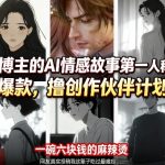 抖音某博主的AI情感故事第一人称解说视频教学，条条爆款，撸创作伙伴计划收益