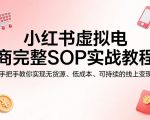 小红书虚拟电商完整SOP实战教程，手把手教你，实现无货源、低成本、可持续的线上变现