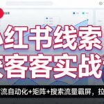 小红书线索获客实战课，AI工作流自动化+矩阵+搜索流量霸屏，拉爆客资