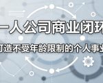 一人公司商业闭环，打造一份不受年龄限制的个人事业