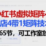 小红书虚拟矩阵4.0技术：单店4带1矩阵（共65节，可工作室放大）