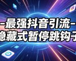 最强抖音引流-隐藏式暂停跳钩子，效果自测