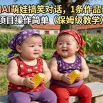 最近爆火的AI萌娃搞笑对话，1条作品获赞31W，项目操作简单（保姆级教学）