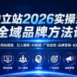 独立站2026实操营，全域品牌方法论，选品-网站搭建，红人建联-AI赋能-广告投放-品牌营销-社煤运营