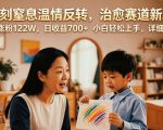 AI复刻窒息温情反转，治愈赛道新玩法，9条作品涨粉122W，日收益700+ 小白轻松上手，详细流程拆解