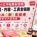 2026小红书电商系统班开店・选品・内容・工具全链路，零基础从0到1实操课，系统学习少走弯路