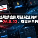 抖音违规禁言账号强制注销新方法，更新于26.6.23，有需要自行测试