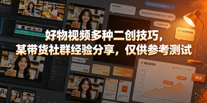 好物视频多种二创技巧，某带货社群经验分享[/erphpdown]，仅供参考测试