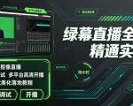 绿幕直播全维度精通实战课｜零基础电脑抠像直播、OBS高阶调试、多平台高清开播、直播间视觉美化落地教程