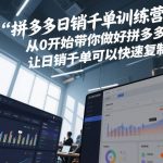 拼多多日销千单训练营，从0开始带你做好拼多多，让日销千单可以快速复制(更新26年7月)