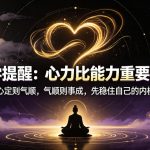 付费文章：玄学提醒：心力比能力重要多了