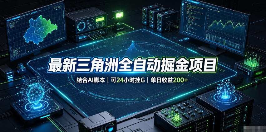 最新三角洲全自动掘金项目，结合AI脚本，可24小时挂G，单日收益200+【揭秘】