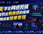2天学会网感剪辑，完整剪出有质感的视频，自用或者接单变现