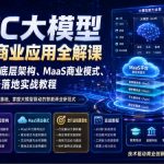 AIGC大模型技术与商业应用全解课｜产业趋势、底层架构、MaaS商业模式、全行业场景落地实战教程