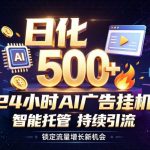 稳定日化500+，不用人工值守的，在家把握流量变现新机遇【揭秘】