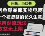 闲鱼小红书实物电商，纯自然流玩法，一个被忽略的长久生意，收益无上限【揭秘】