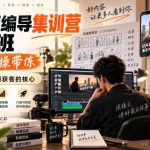 短视频编导集训营线上班，手把手实操带冻，投放才是短视频获客的核心