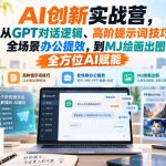 AI创新实战营，从GPT对话逻辑、高阶提示词技巧、全场景办公提效，到MJ绘画出图，全方位AI赋能