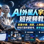 AI外星人宇宙科普短视频教程，配套分镜、洗稿、人物场景提示词模板，轻松打造科普账号，新手也能直接上手创作